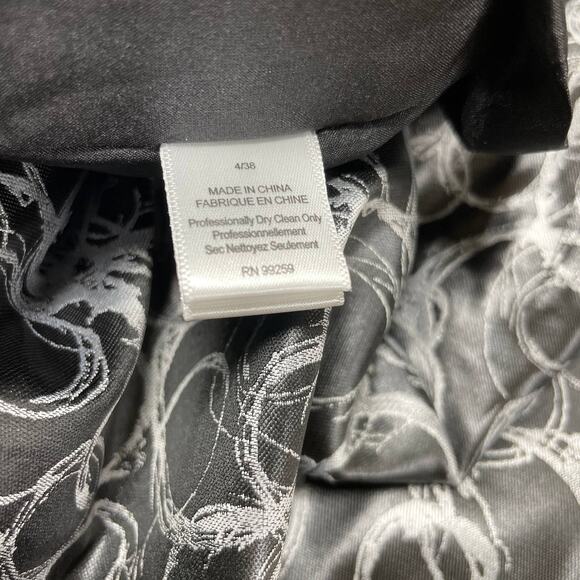 Vera Wang Lavender Label Belted Bubble Circle Sheath Dress V-Neck Size 4 Black - Picture 4 of 10